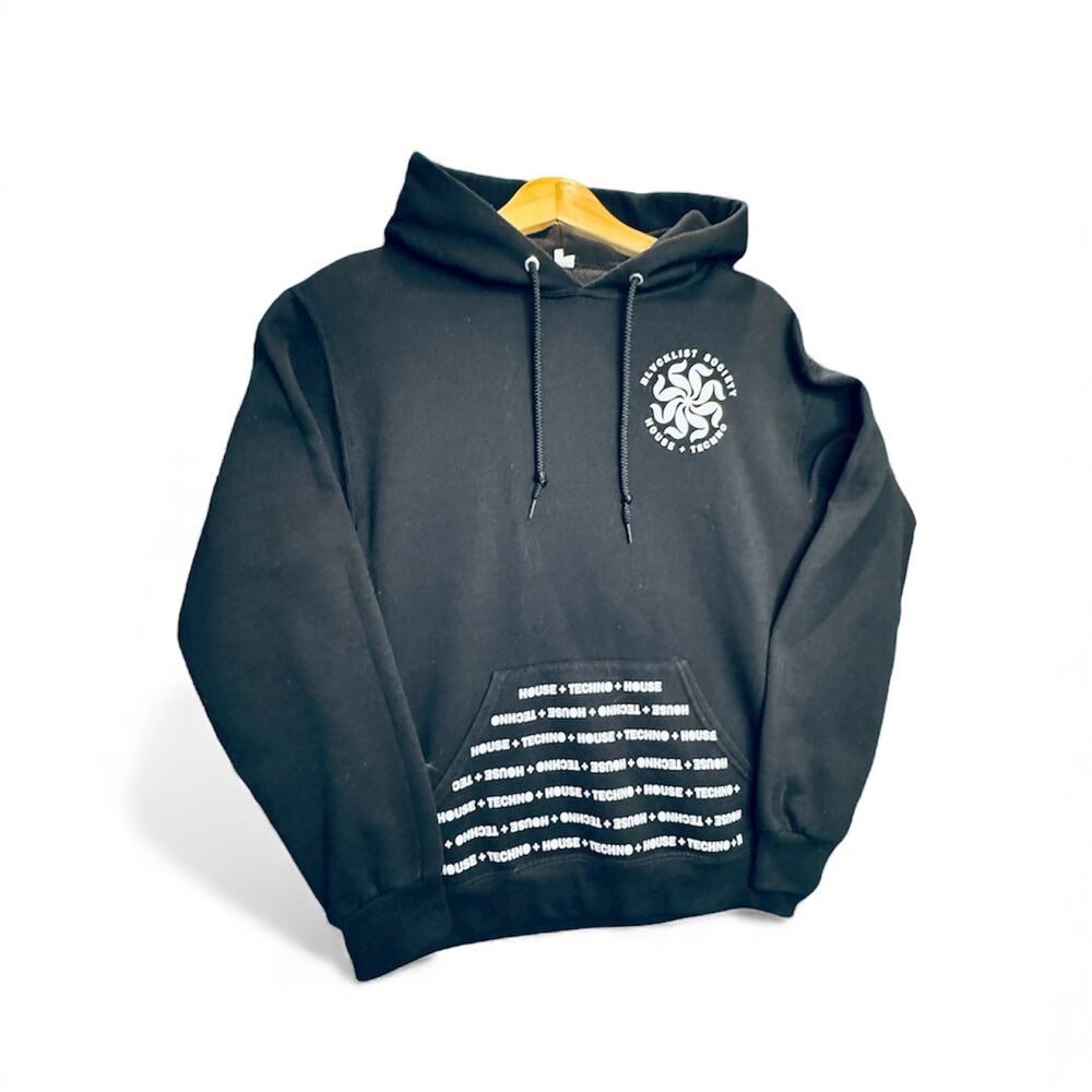Blvcklist Hoodie Blk Sz. S House Techno Trance EDM III VI IX Music Rave